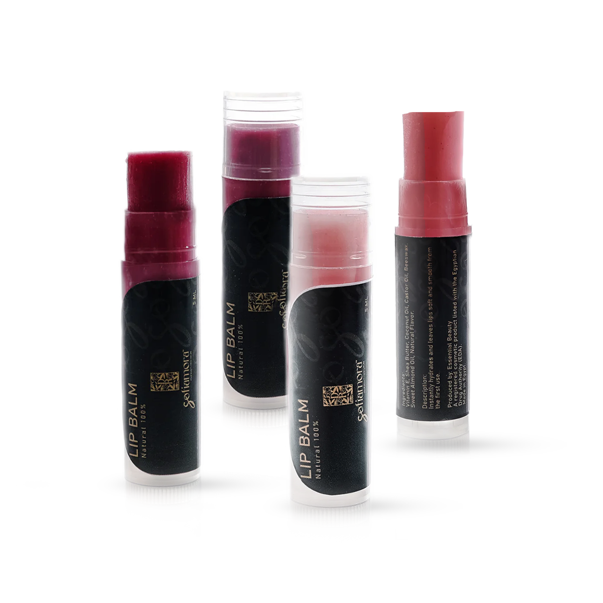 Dr Sofia Mora lip balm bundle featuring assorted moisturizing lip balms in colorful packaging.