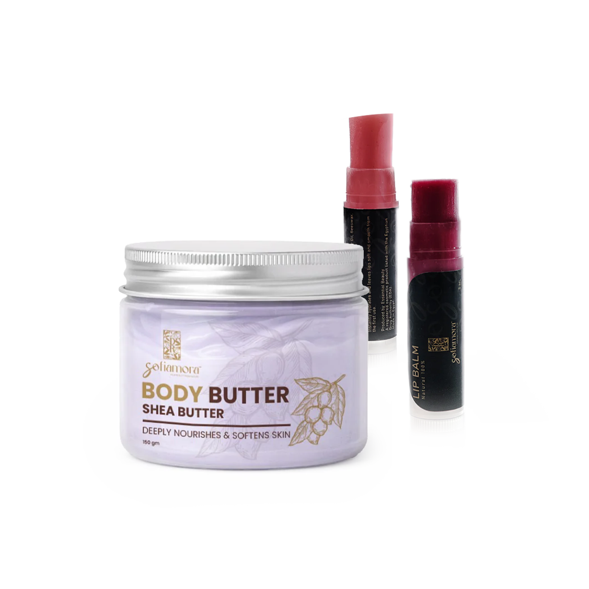 Dr Sofia Mora Glow Softness Bundle with soft, glowing lips shown in the image, featuring a lip product in a sleek container.
